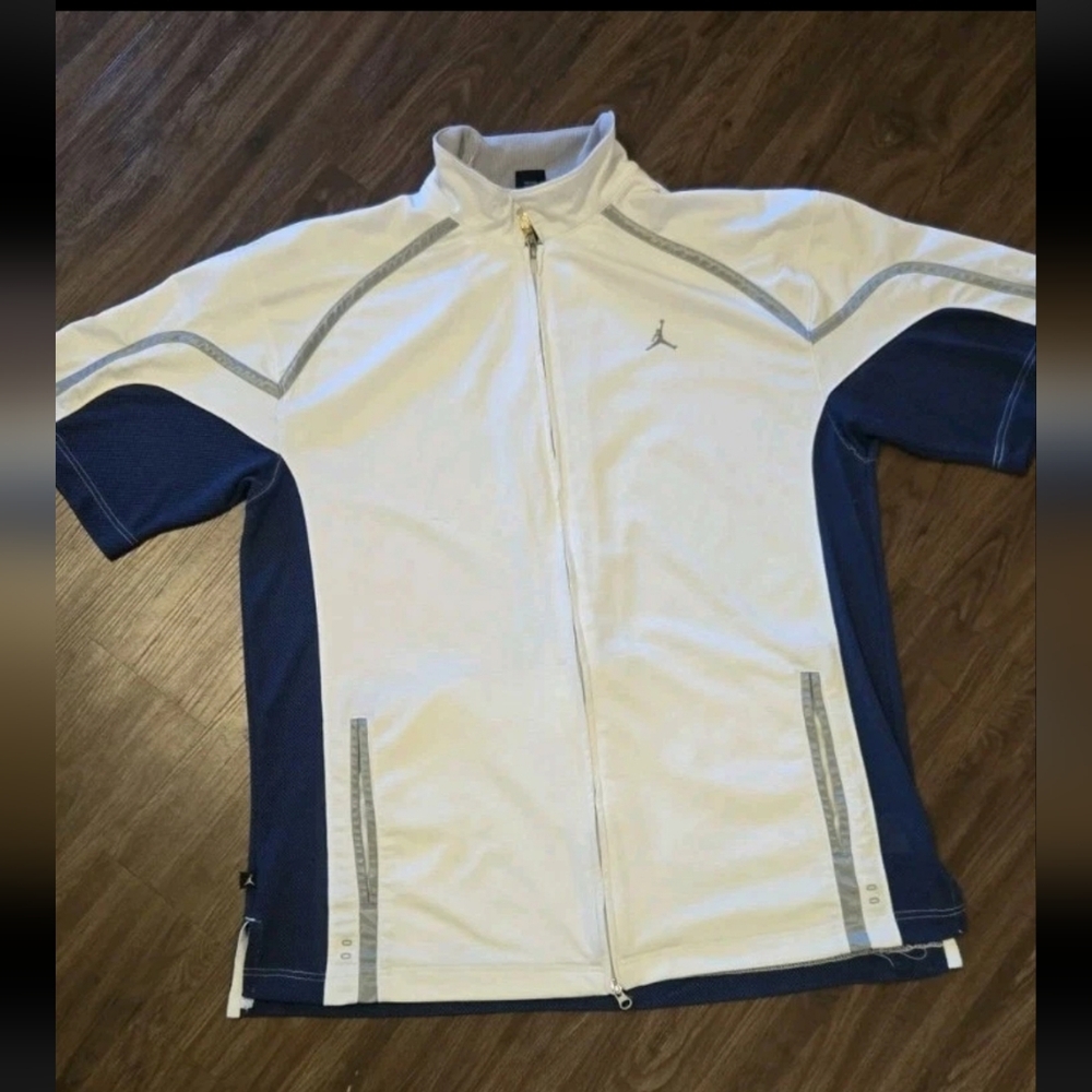 JORDAN WARM UP JERSEY Size XXL SLEEVE SHIRT Zipper UP Retro Shootaround #0024